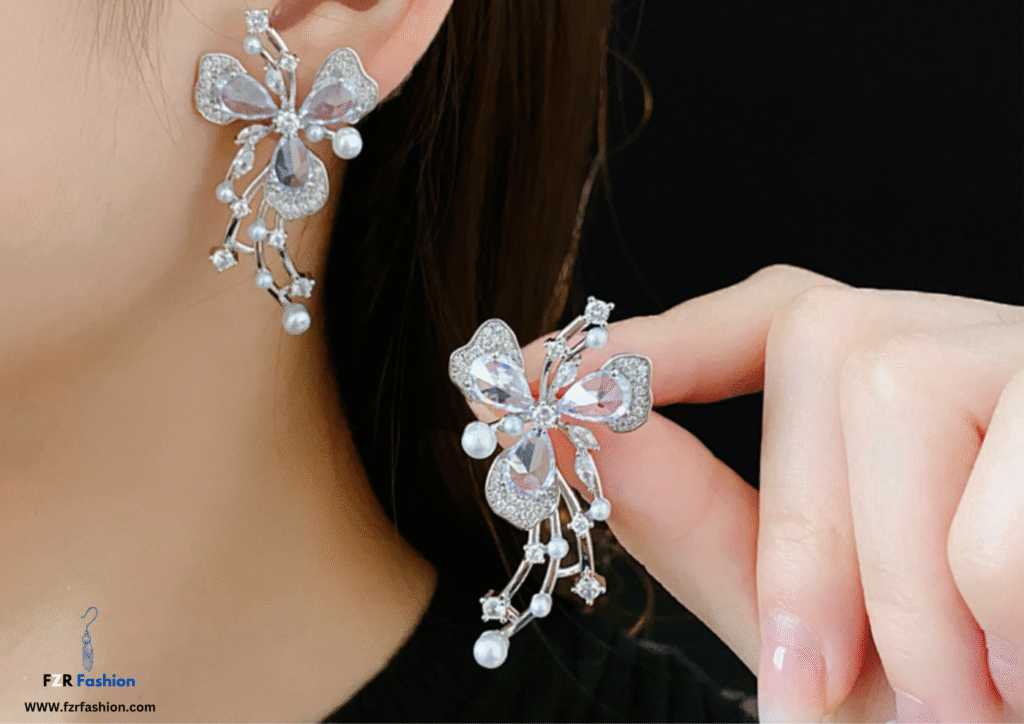 Emerald Garden Long Earrings